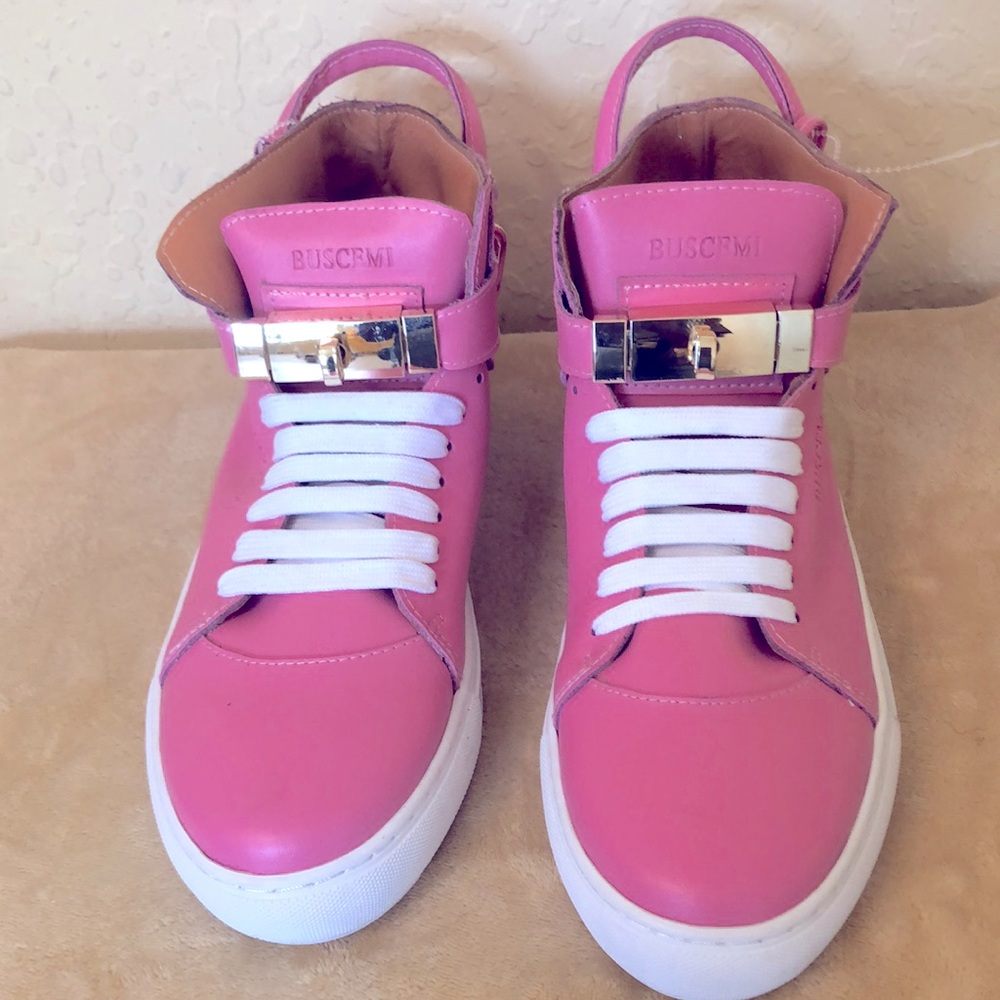 NWOT Buscemi 100mm Women's Soft Leather Sneaks Size 41 (9.5)